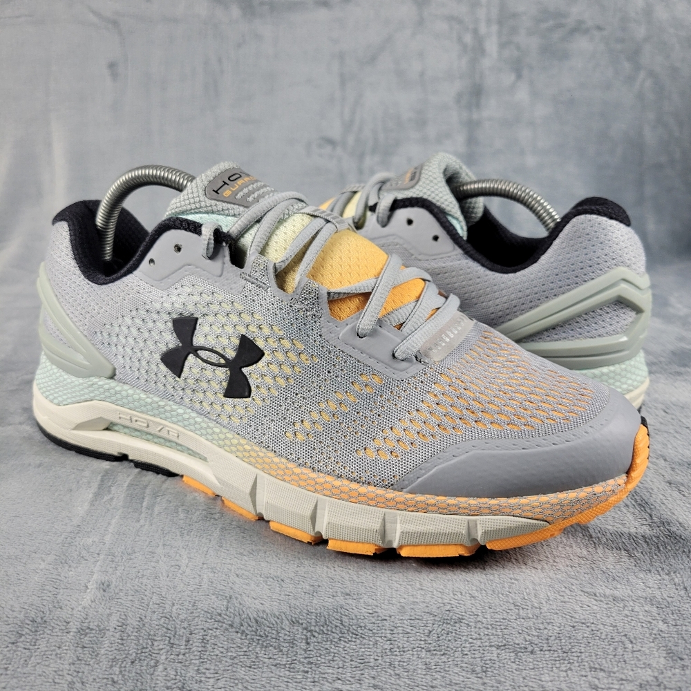 Under Armour HOVR Guardian Gray Orange Running Shoes Men Size 10 4201585179